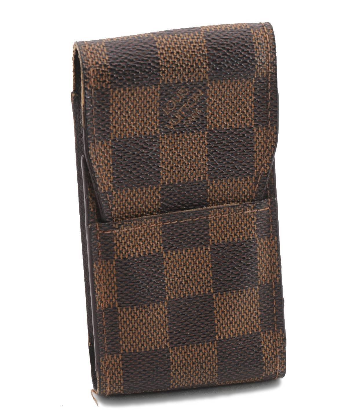 Authentic LOUIS VUITTON Damier Etui Cigarette Case N63024 LV 1802C