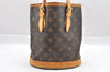 Authentic Louis Vuitton Monogram Bucket PM Shoulder Tote Bag M42238 Junk 1804I