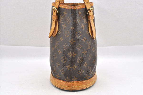 Authentic Louis Vuitton Monogram Bucket PM Shoulder Tote Bag M42238 Junk 1804I