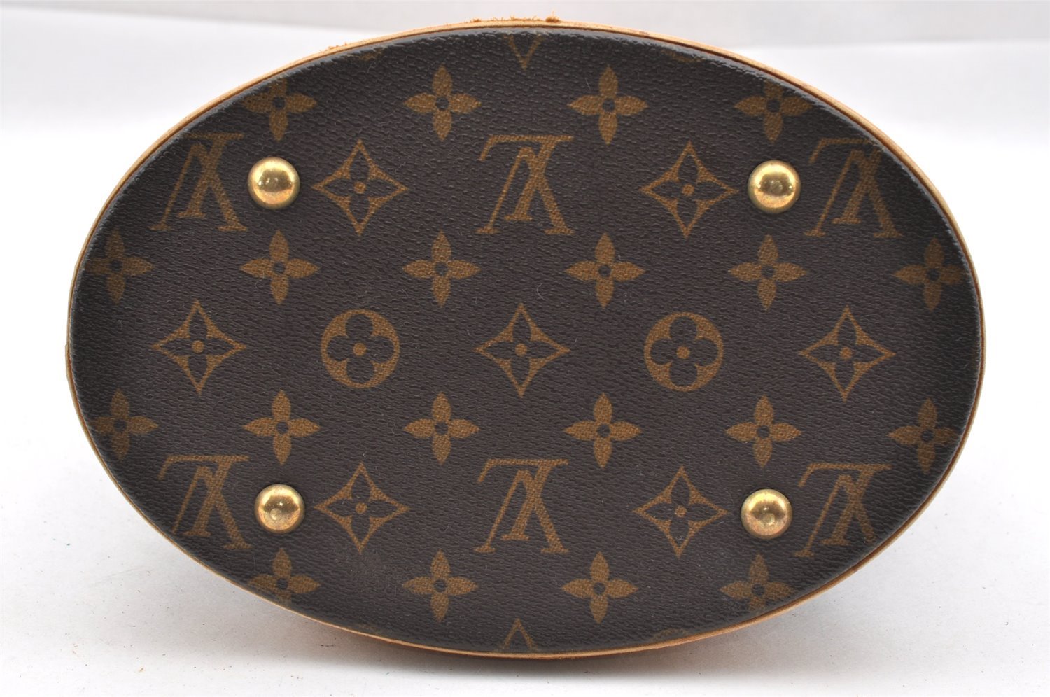 Authentic Louis Vuitton Monogram Bucket PM Shoulder Tote Bag M42238 Junk 1804I