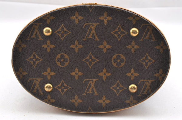 Authentic Louis Vuitton Monogram Bucket PM Shoulder Tote Bag M42238 Junk 1804I