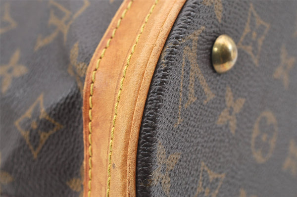 Authentic Louis Vuitton Monogram Bucket PM Shoulder Tote Bag M42238 Junk 1804I