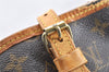 Authentic Louis Vuitton Monogram Bucket PM Shoulder Tote Bag M42238 Junk 1804I