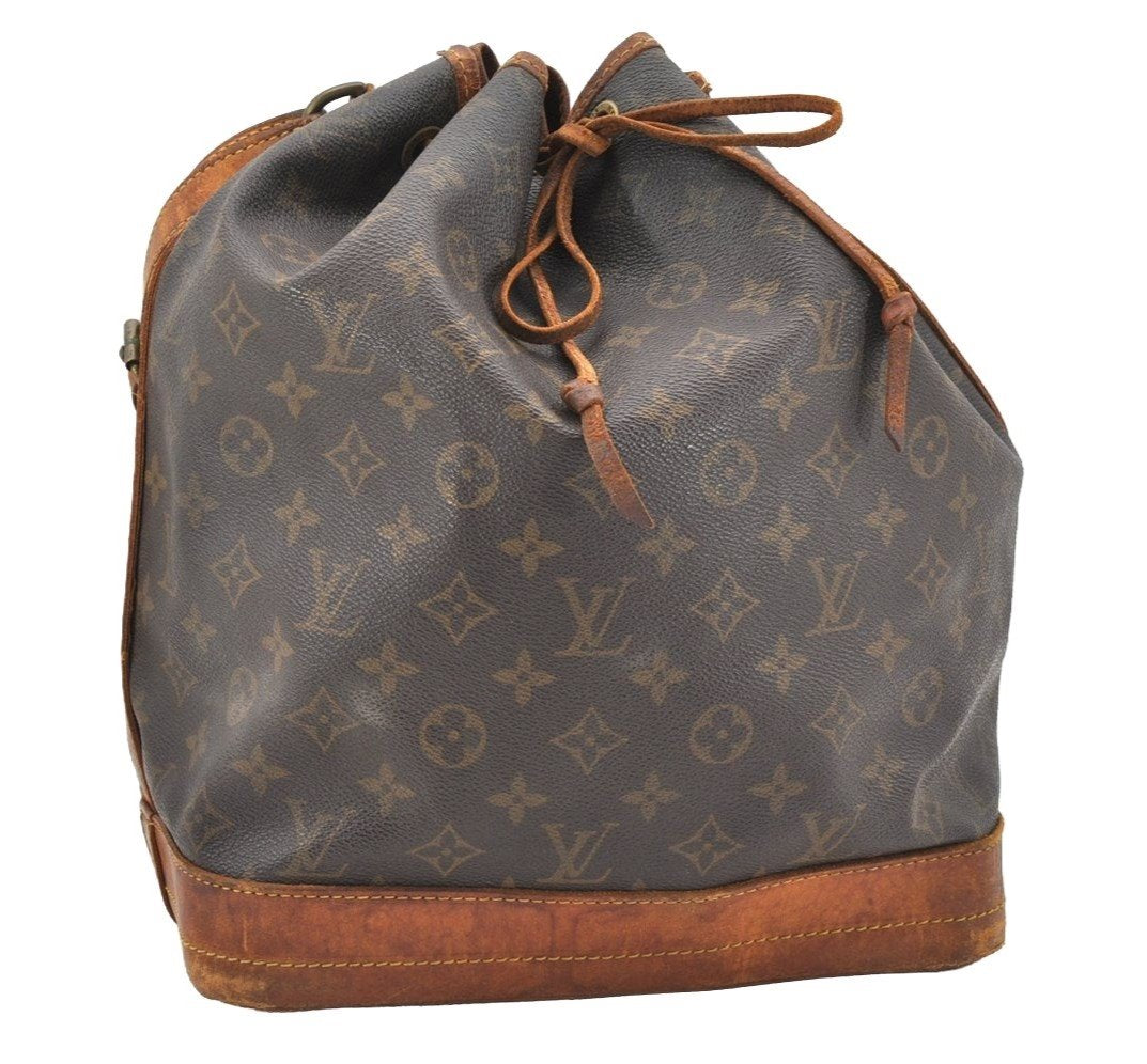 Authentic Louis Vuitton Monogram Noe Shoulder Drawstring Bag M42224 LV 1805I