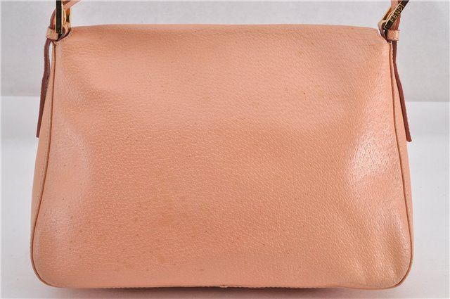 Authentic FENDI Mamma Baguette Shoulder Hand Bag Purse Leather Pink 1807F