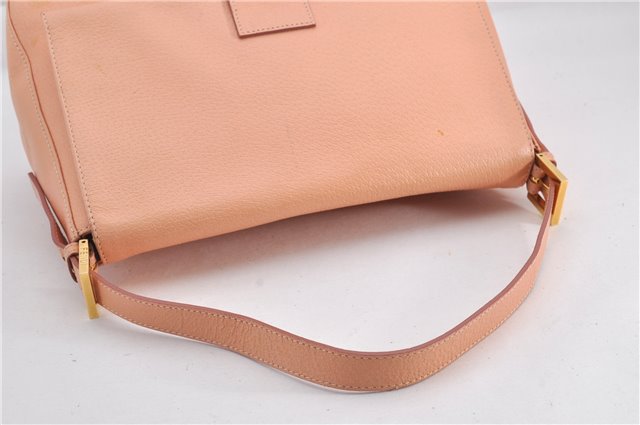Authentic FENDI Mamma Baguette Shoulder Hand Bag Purse Leather Pink 1807F