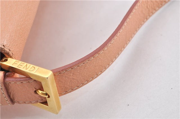 Authentic FENDI Mamma Baguette Shoulder Hand Bag Purse Leather Pink 1807F