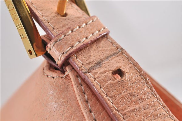 Authentic FENDI Mamma Baguette Shoulder Hand Bag Purse Leather Pink 1807F