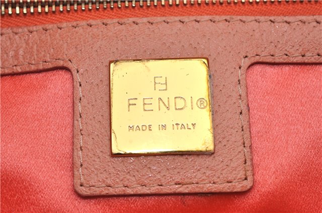 Authentic FENDI Mamma Baguette Shoulder Hand Bag Purse Leather Pink 1807F