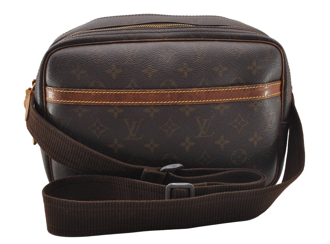Authentic Louis Vuitton Monogram Reporter PM Shoulder Bag M45254 Junk 1807I