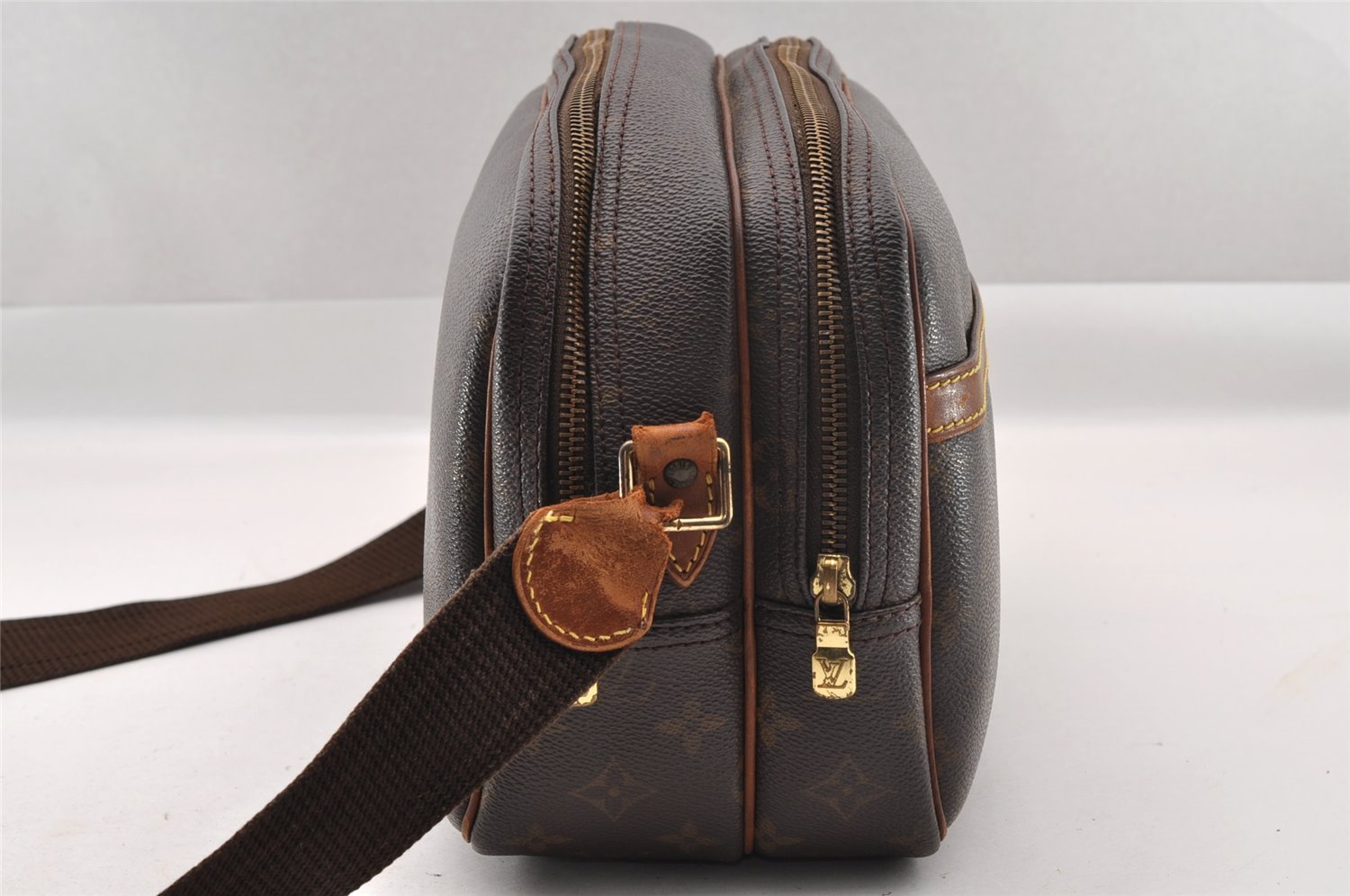 Authentic Louis Vuitton Monogram Reporter PM Shoulder Bag M45254 Junk 1807I