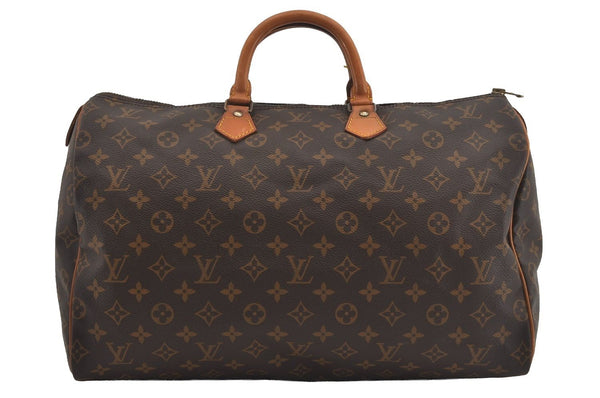 Authentic Louis Vuitton Monogram Speedy 40 Hand Boston Bag M41522 LV 1809I