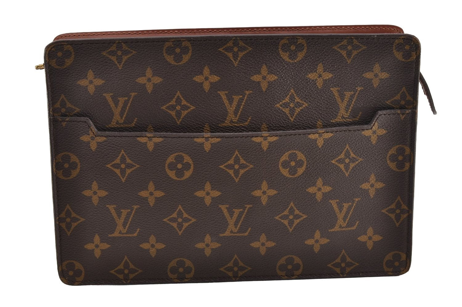 Authentic Louis Vuitton Monogram Pochette Homme Clutch Hand Bag M51795 LV 1810I