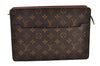 Authentic Louis Vuitton Monogram Pochette Homme Clutch Hand Bag M51795 LV 1810I