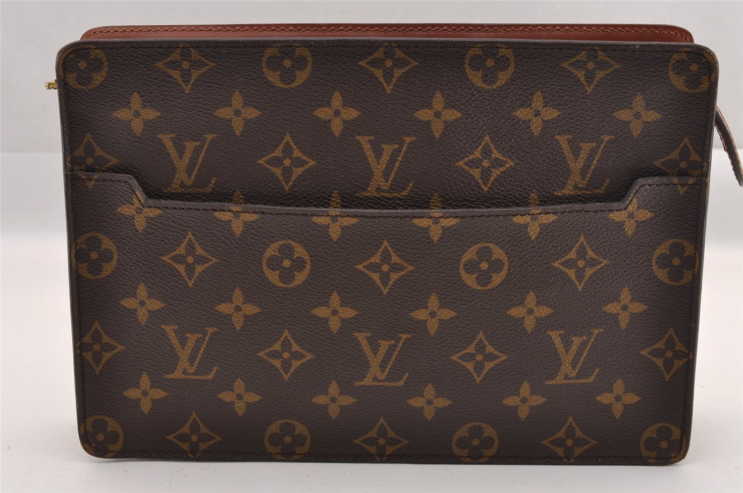 Authentic Louis Vuitton Monogram Pochette Homme Clutch Hand Bag M51795 LV 1810I