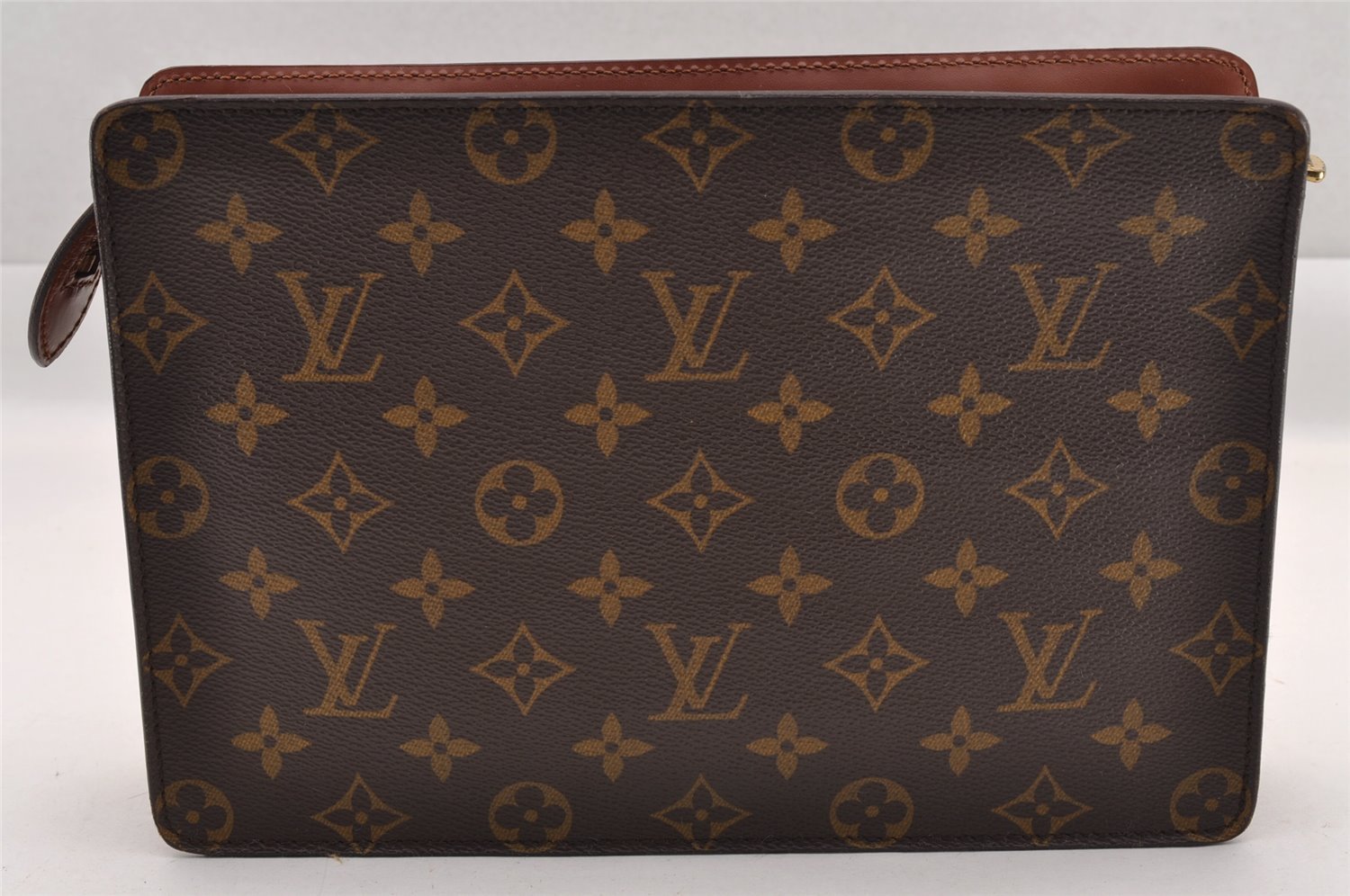 Authentic Louis Vuitton Monogram Pochette Homme Clutch Hand Bag M51795 LV 1810I