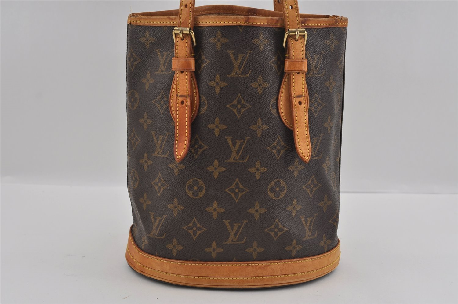 Authentic Louis Vuitton Monogram Bucket PM Shoulder Tote Bag M42238 LV 1811I