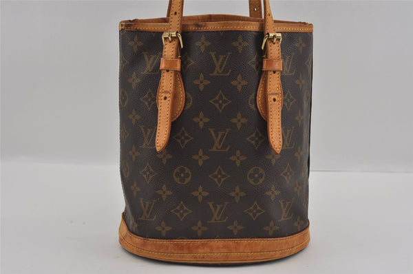 Authentic Louis Vuitton Monogram Bucket PM Shoulder Tote Bag M42238 LV 1811I