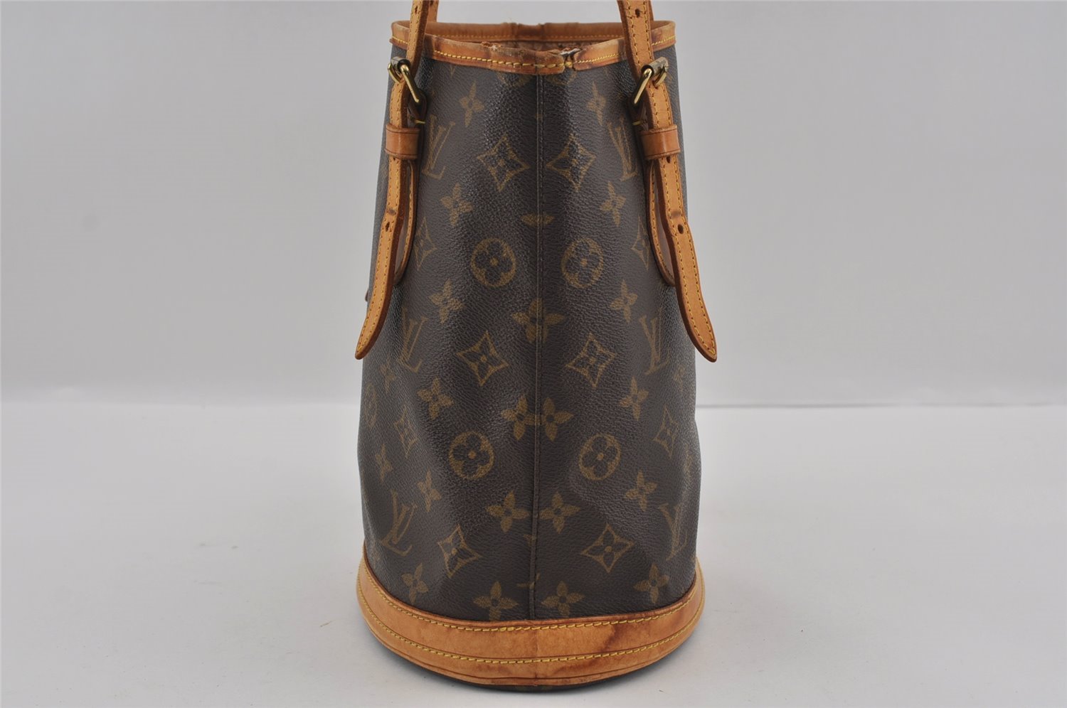 Authentic Louis Vuitton Monogram Bucket PM Shoulder Tote Bag M42238 LV 1811I
