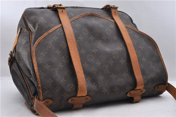 Auth Louis Vuitton Monogram Saumur 43 Shoulder Cross Body Bag M42252 Junk 1812D