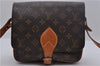 Auth Louis Vuitton Monogram Cartouchiere MM Shoulder Cross Bag M51253 LV 1813D