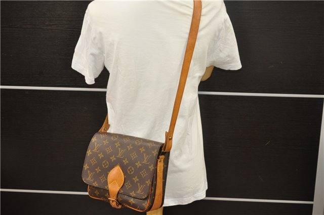 Auth Louis Vuitton Monogram Cartouchiere MM Shoulder Cross Bag M51253 LV 1813D