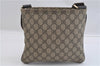 Authentic GUCCI Shoulder Cross Body Bag Purse GG PVC Leather 201538 Brown 1814F