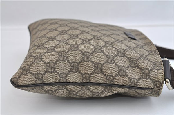 Authentic GUCCI Shoulder Cross Body Bag Purse GG PVC Leather 201538 Brown 1814F