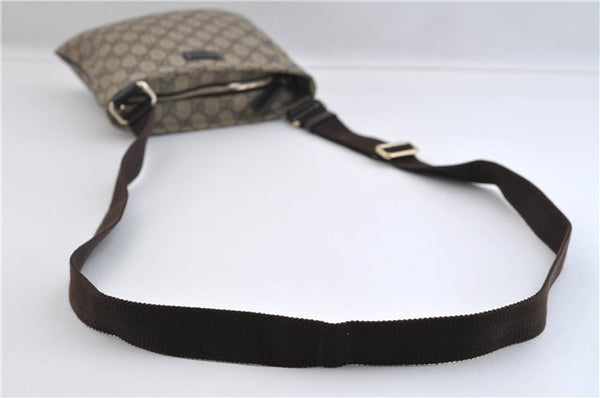 Authentic GUCCI Shoulder Cross Body Bag Purse GG PVC Leather 201538 Brown 1814F
