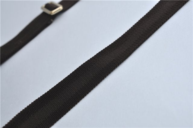 Authentic GUCCI Shoulder Cross Body Bag Purse GG PVC Leather 201538 Brown 1814F