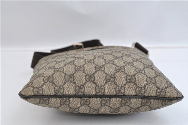 Authentic GUCCI Shoulder Cross Body Bag Purse GG PVC Leather 201538 Brown 1814F