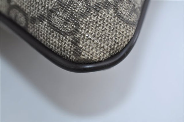 Authentic GUCCI Shoulder Cross Body Bag Purse GG PVC Leather 201538 Brown 1814F