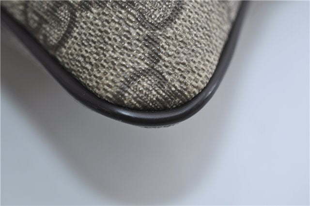 Authentic GUCCI Shoulder Cross Body Bag Purse GG PVC Leather 201538 Brown 1814F