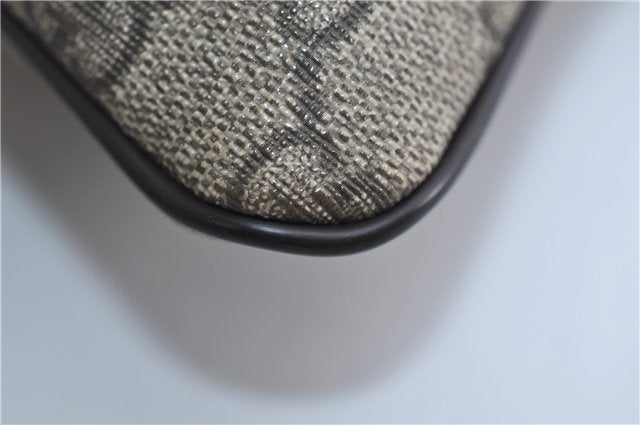 Authentic GUCCI Shoulder Cross Body Bag Purse GG PVC Leather 201538 Brown 1814F