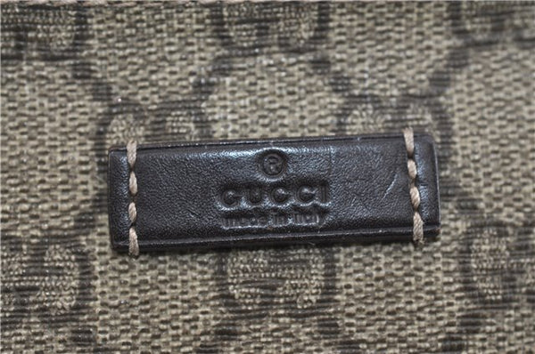 Authentic GUCCI Shoulder Cross Body Bag Purse GG PVC Leather 201538 Brown 1814F