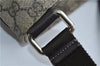 Authentic GUCCI Shoulder Cross Body Bag Purse GG PVC Leather 201538 Brown 1814F