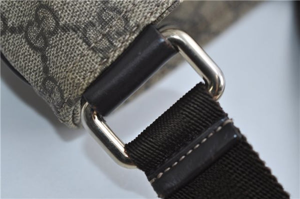 Authentic GUCCI Shoulder Cross Body Bag Purse GG PVC Leather 201538 Brown 1814F