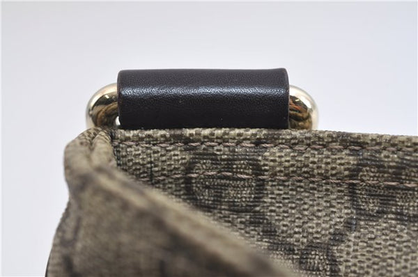 Authentic GUCCI Shoulder Cross Body Bag Purse GG PVC Leather 201538 Brown 1814F