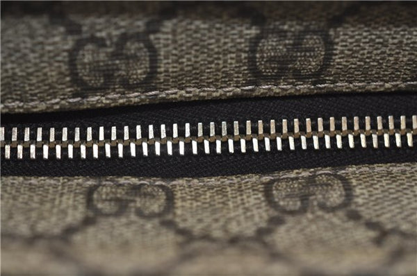 Authentic GUCCI Shoulder Cross Body Bag Purse GG PVC Leather 201538 Brown 1814F