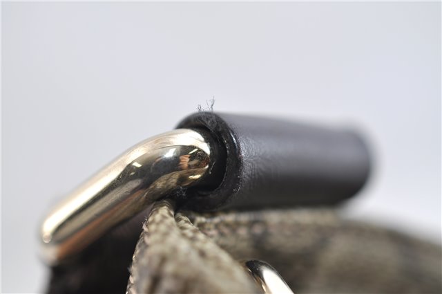 Authentic GUCCI Shoulder Cross Body Bag Purse GG PVC Leather 201538 Brown 1814F