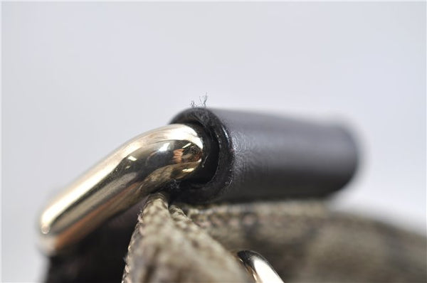 Authentic GUCCI Shoulder Cross Body Bag Purse GG PVC Leather 201538 Brown 1814F