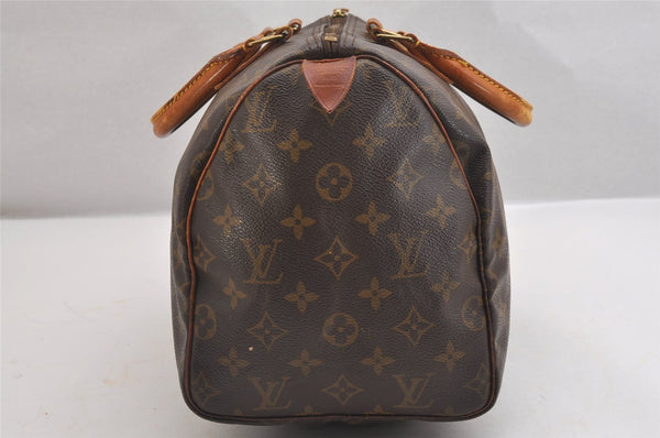 Authentic Louis Vuitton Monogram Speedy 30 Hand Boston Bag M41526 LV 1814I