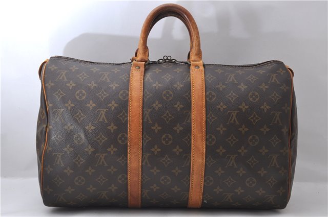 Authentic Louis Vuitton Monogram Keepall 45 Boston Bag M41428 LV 1815D