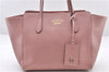 Authentic GUCCI Swing Vintage Shoulder Tote Bag Leather 354408 Pink 1815F