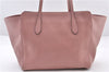 Authentic GUCCI Swing Vintage Shoulder Tote Bag Leather 354408 Pink 1815F
