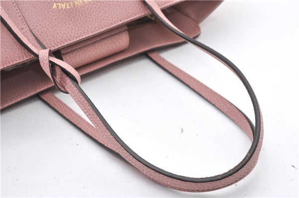 Authentic GUCCI Swing Vintage Shoulder Tote Bag Leather 354408 Pink 1815F