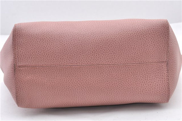 Authentic GUCCI Swing Vintage Shoulder Tote Bag Leather 354408 Pink 1815F