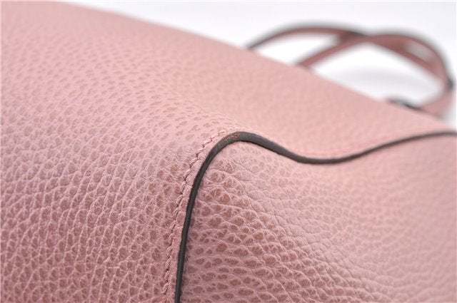 Authentic GUCCI Swing Vintage Shoulder Tote Bag Leather 354408 Pink 1815F