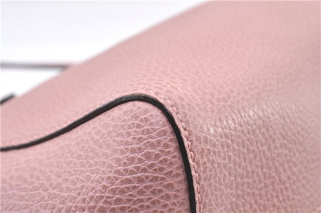 Authentic GUCCI Swing Vintage Shoulder Tote Bag Leather 354408 Pink 1815F