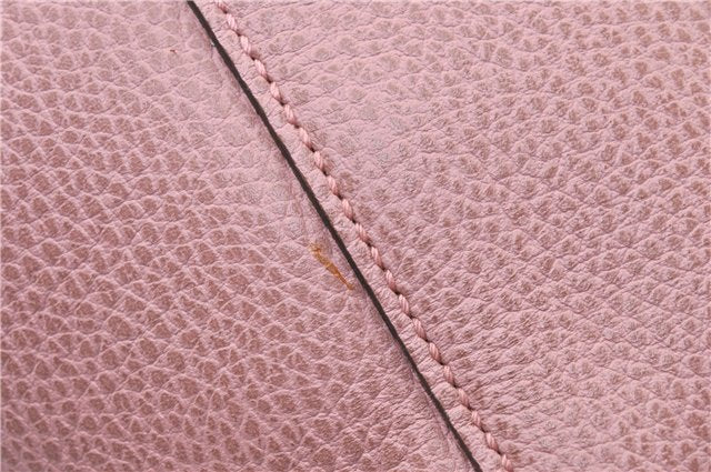 Authentic GUCCI Swing Vintage Shoulder Tote Bag Leather 354408 Pink 1815F